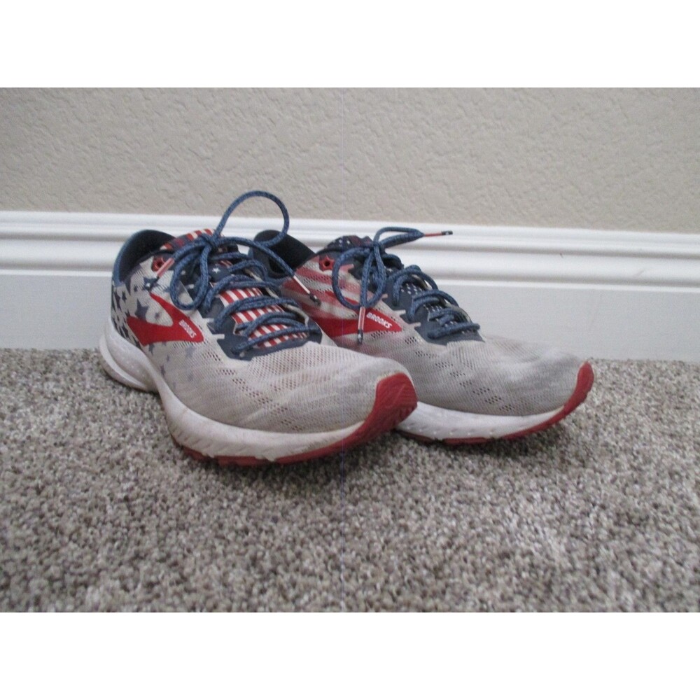 Brooks Launch 6 Running Shoes Women 9.5B Old Glory July 4th Stars Stripes USA